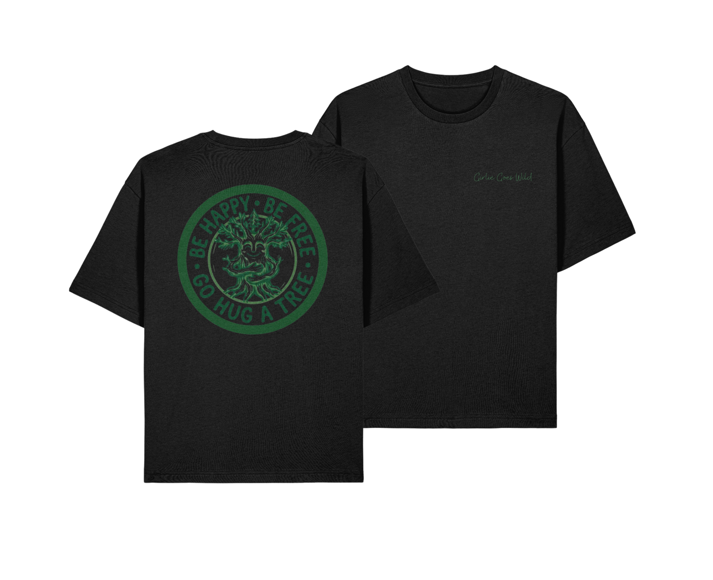 The 'Go Hug A Tree' Signature Mens Rolled-Sleeve Tee