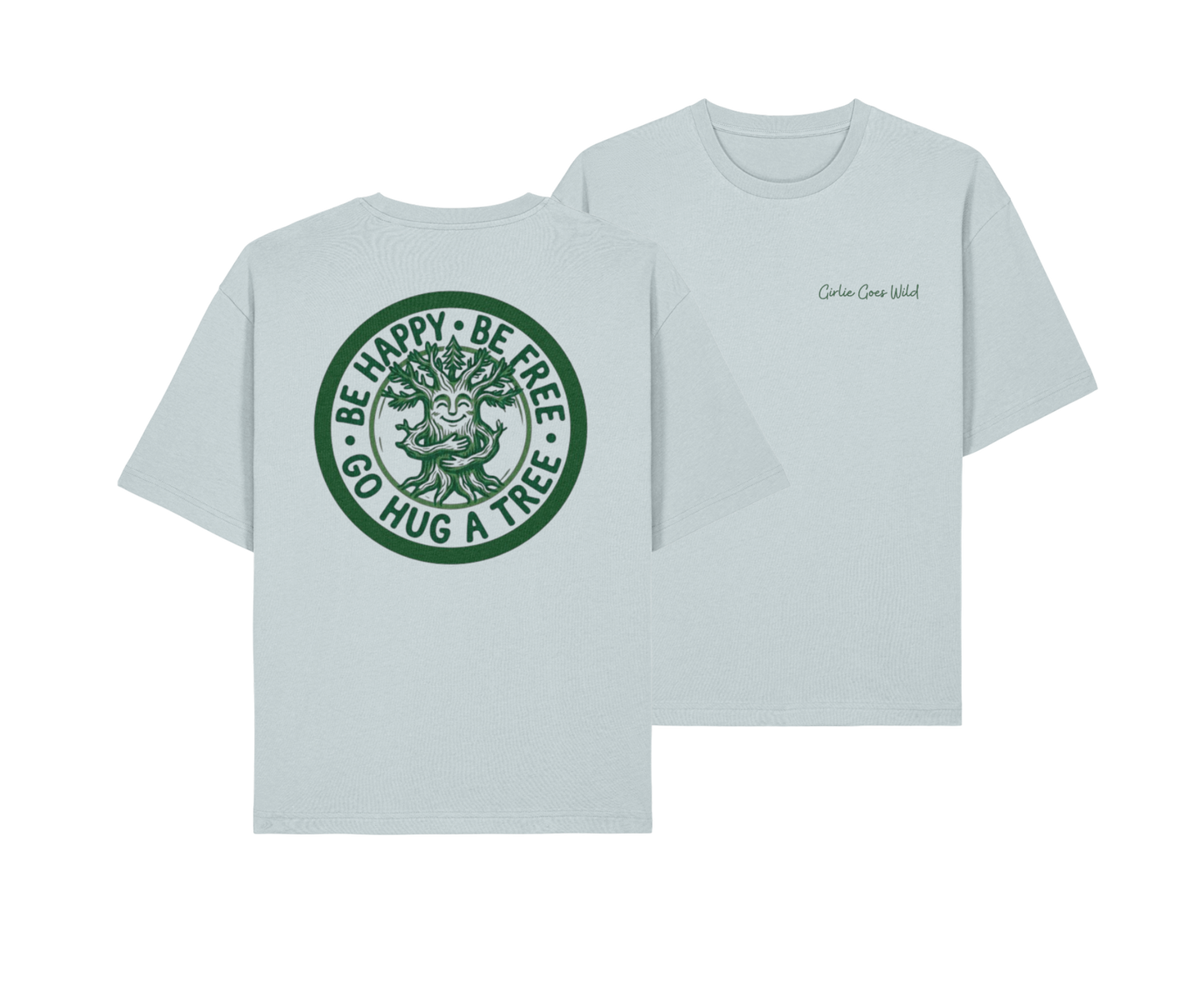 The 'Go Hug A Tree' Signature Mens Rolled-Sleeve Tee