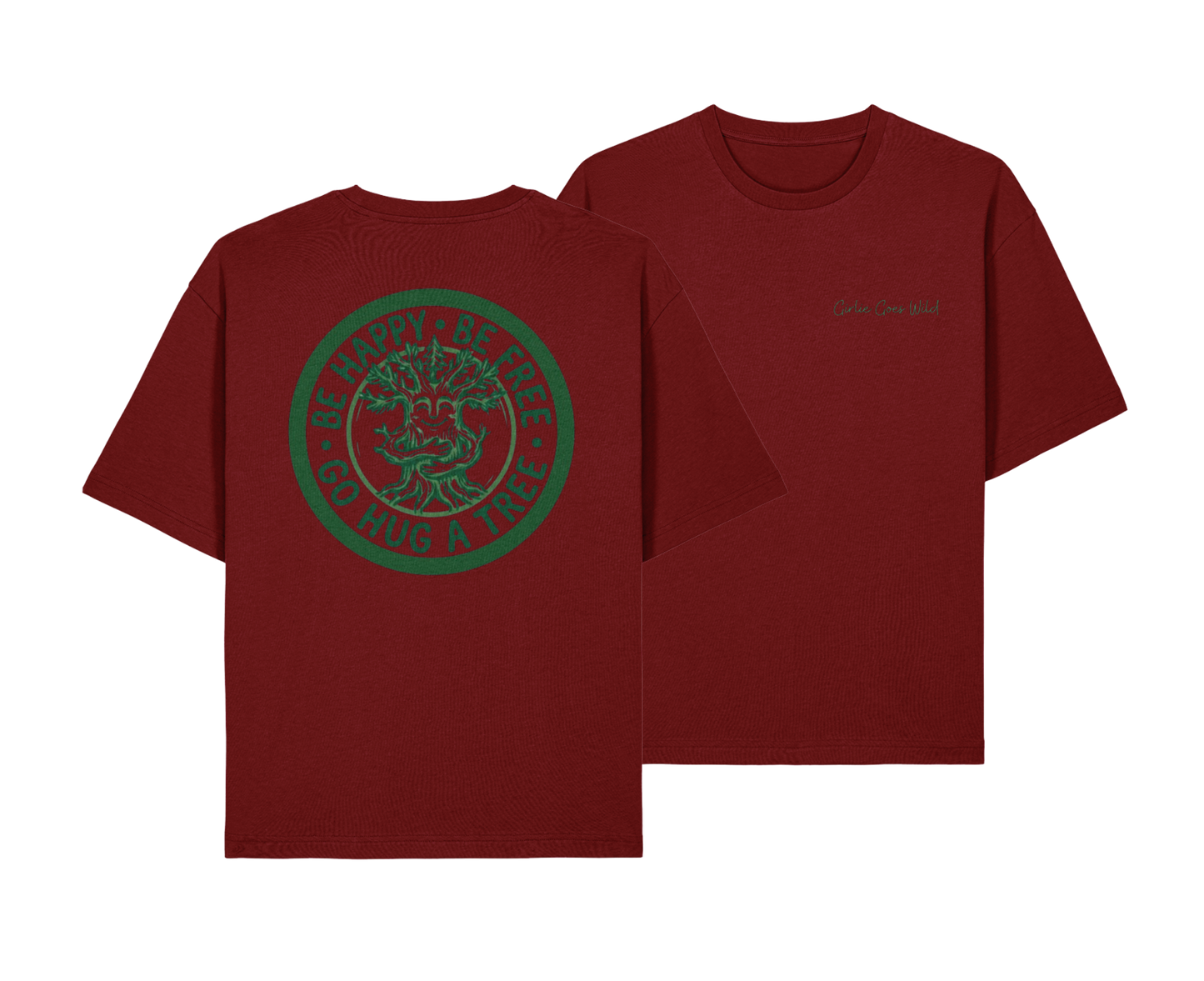 The 'Go Hug A Tree' Signature Mens Rolled-Sleeve Tee