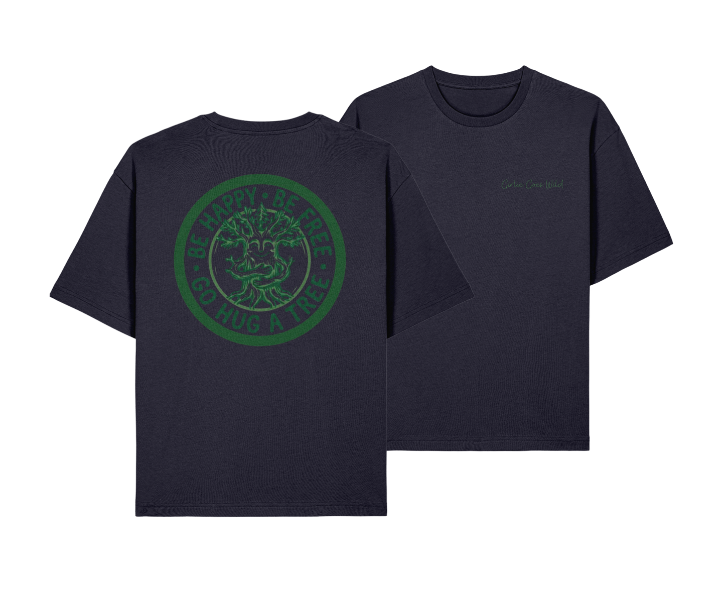 The 'Go Hug A Tree' Signature Mens Rolled-Sleeve Tee