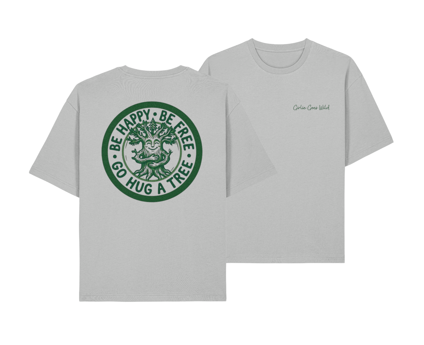 The 'Go Hug A Tree' Signature Mens Rolled-Sleeve Tee