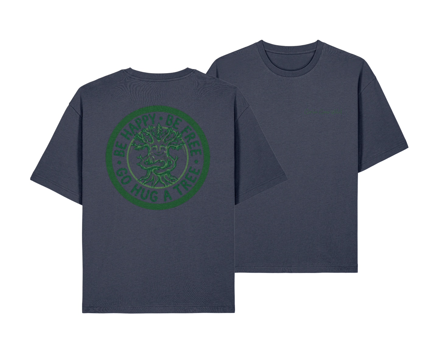 The 'Go Hug A Tree' Signature Mens Rolled-Sleeve Tee