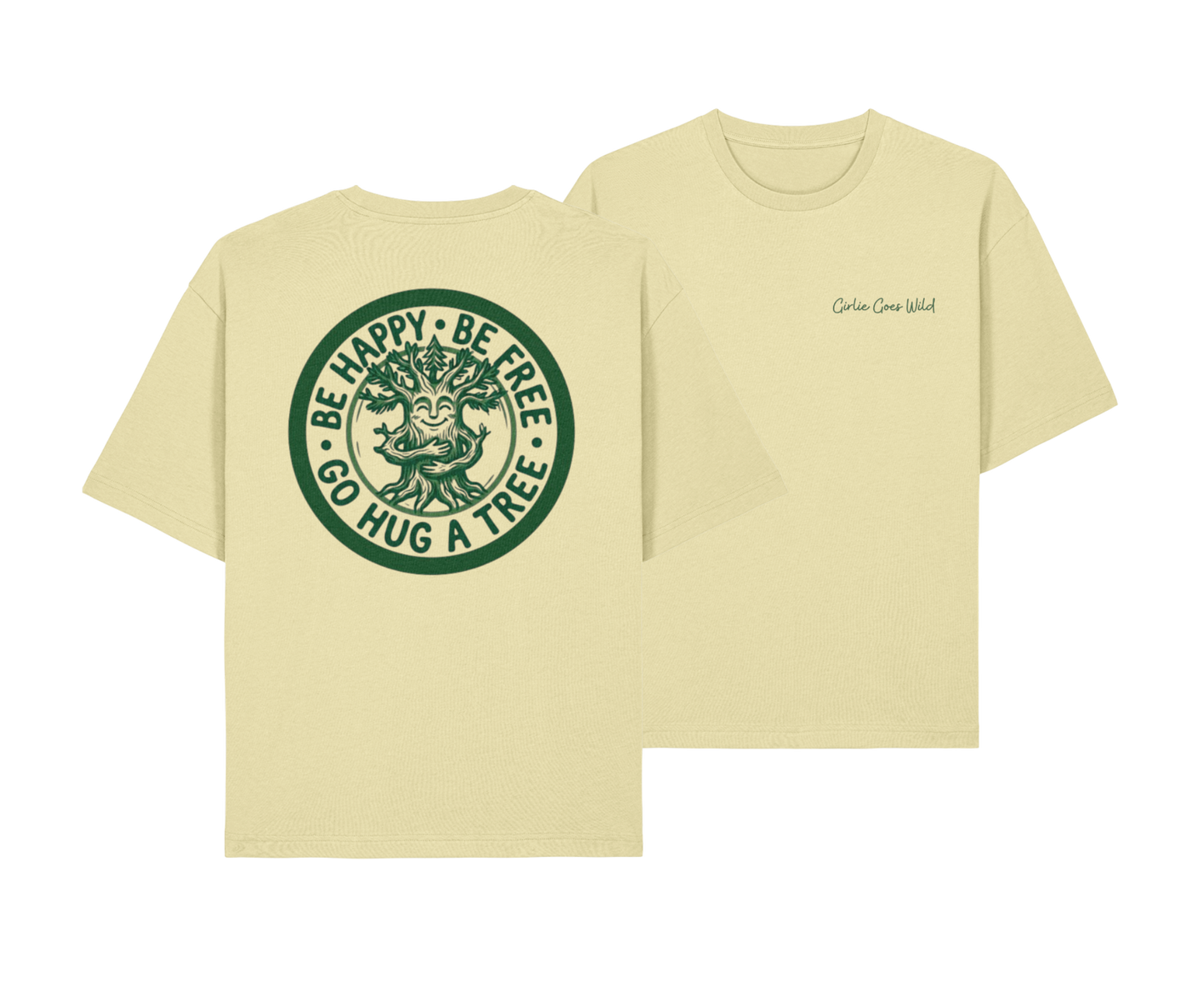 The 'Go Hug A Tree' Signature Mens Rolled-Sleeve Tee