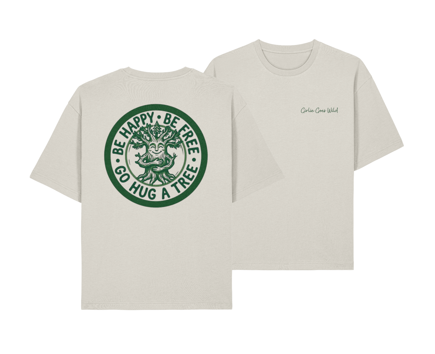 The 'Go Hug A Tree' Signature Mens Rolled-Sleeve Tee