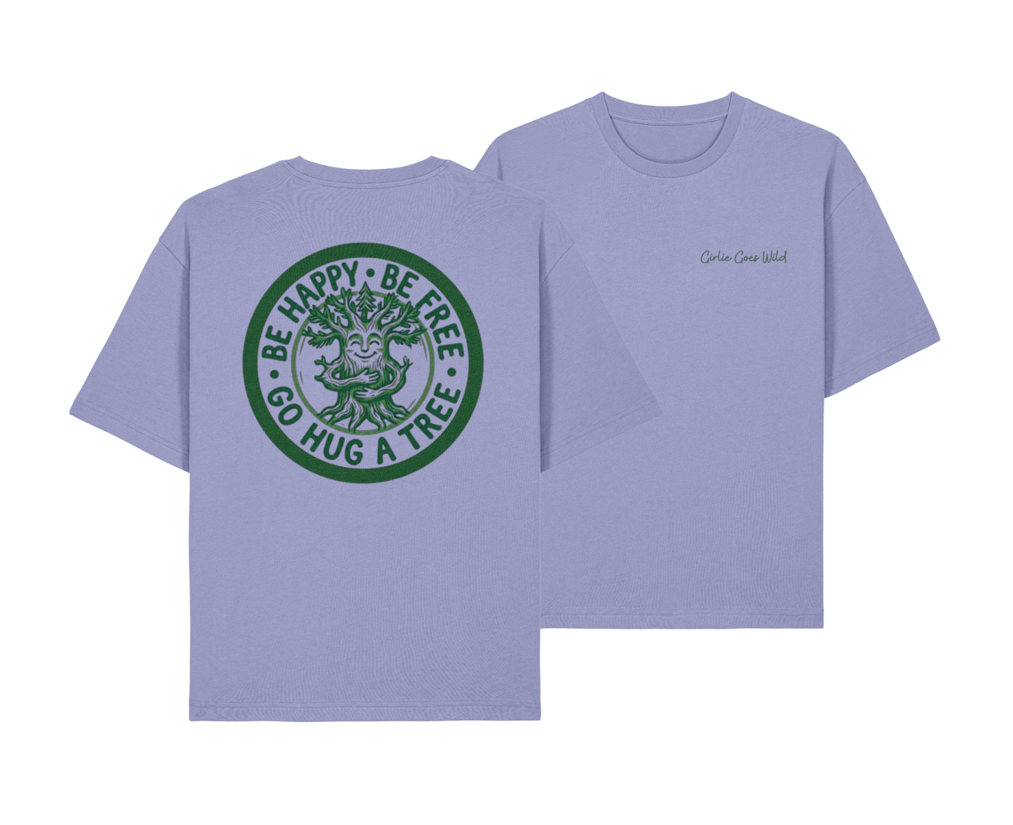 The 'Go Hug A Tree' Signature Mens Rolled-Sleeve Tee