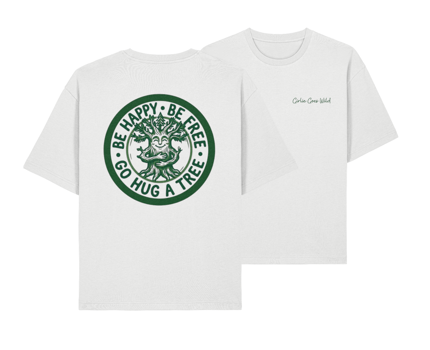 The 'Go Hug A Tree' Signature Mens Rolled-Sleeve Tee