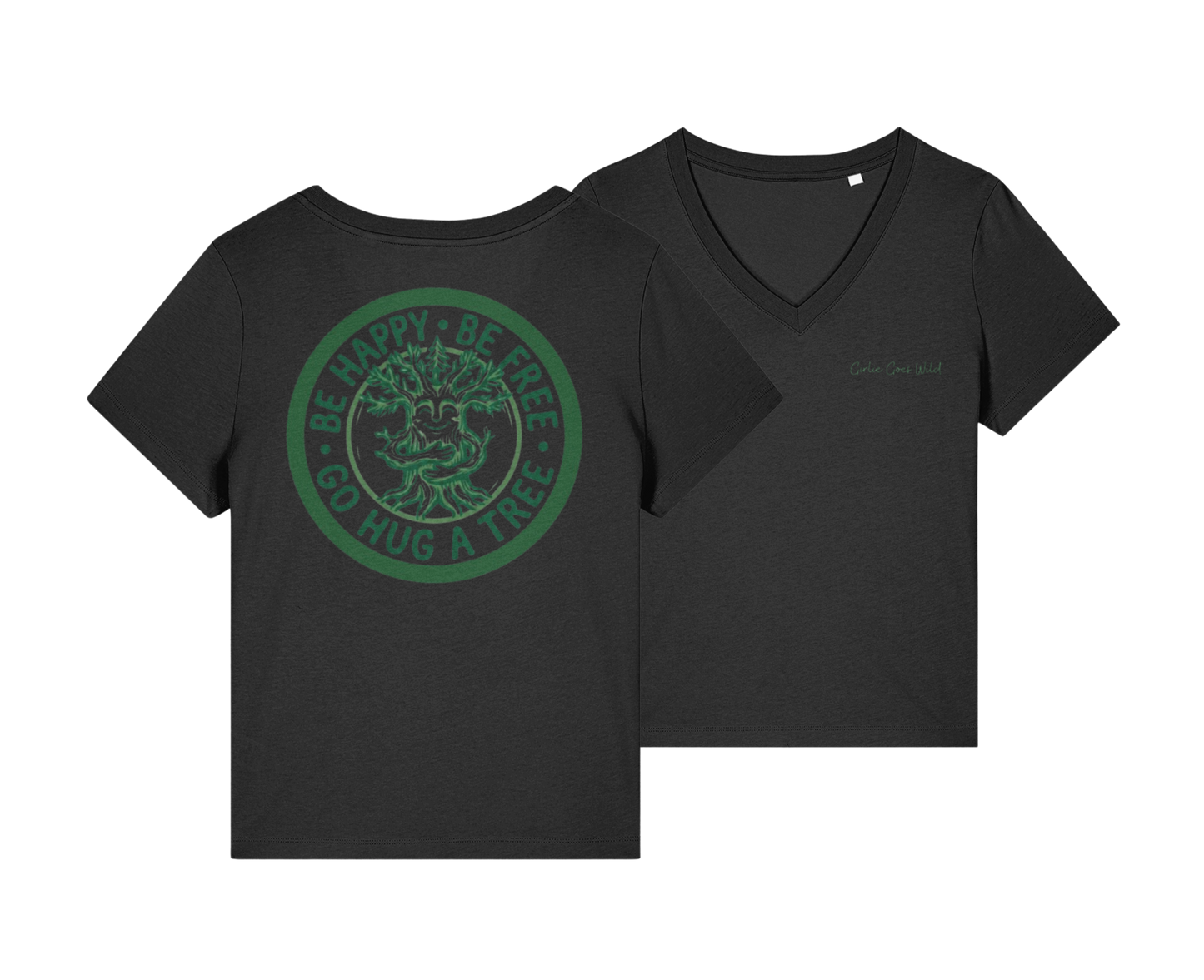 The 'Go Hug A Tree' Essential Womens V-Neck Tee