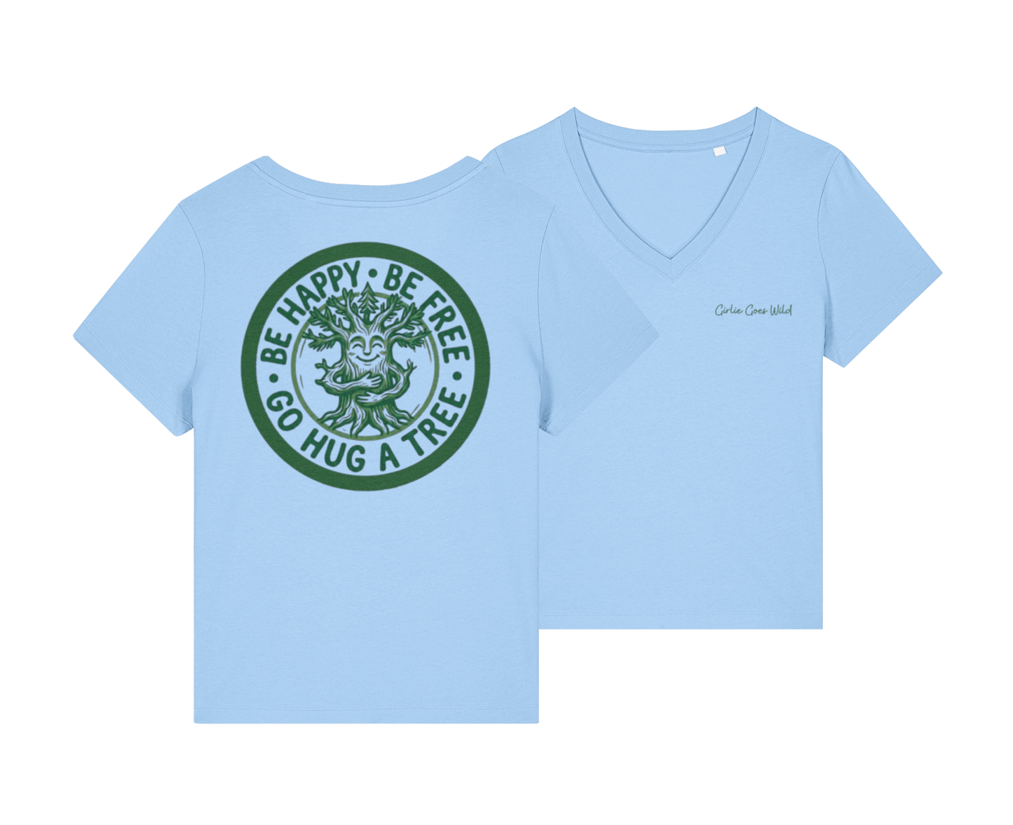 The 'Go Hug A Tree' Essential Womens V-Neck Tee