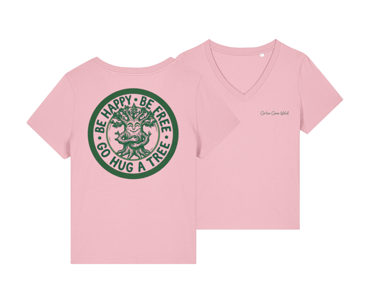 The 'Go Hug A Tree' Essential Womens V-Neck Tee