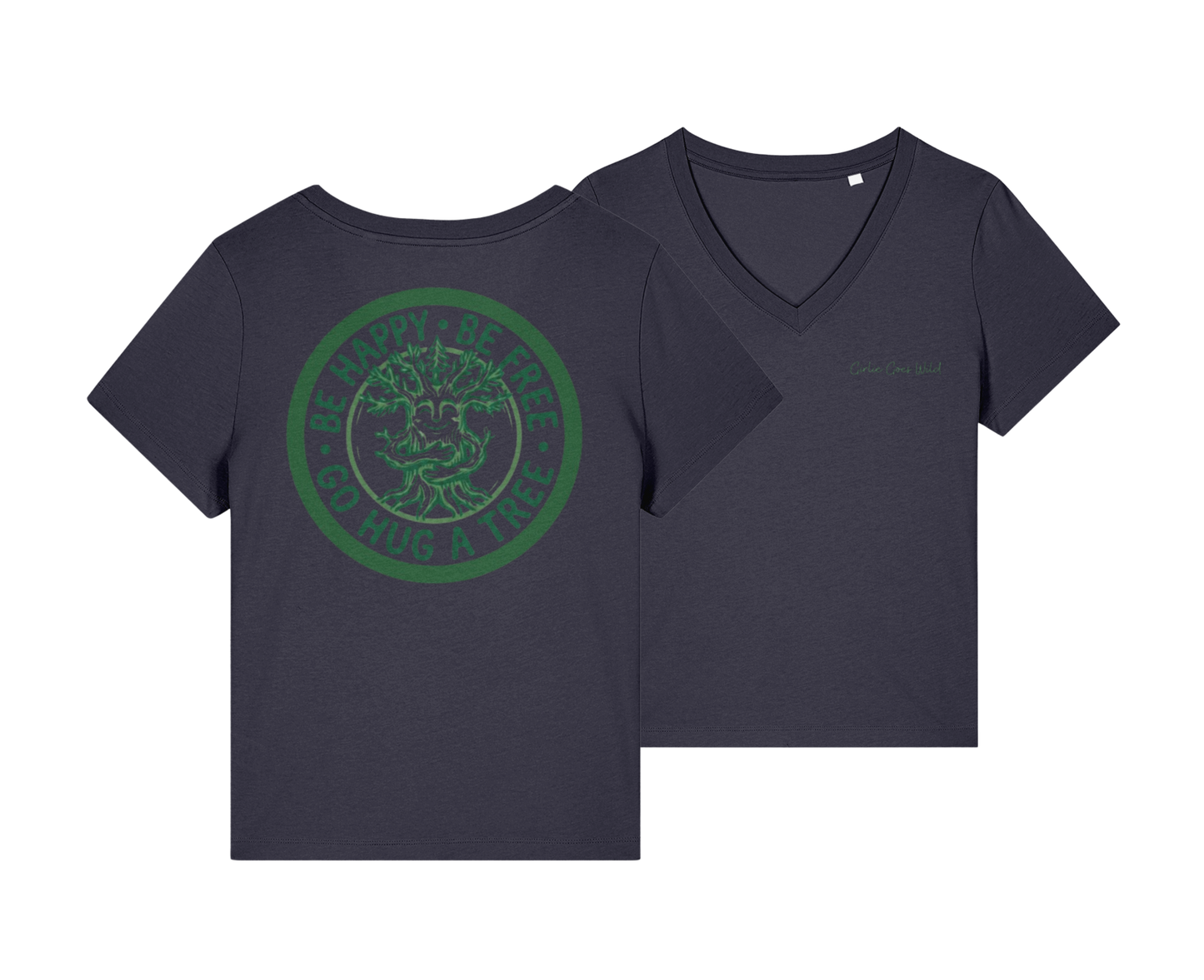 The 'Go Hug A Tree' Essential Womens V-Neck Tee