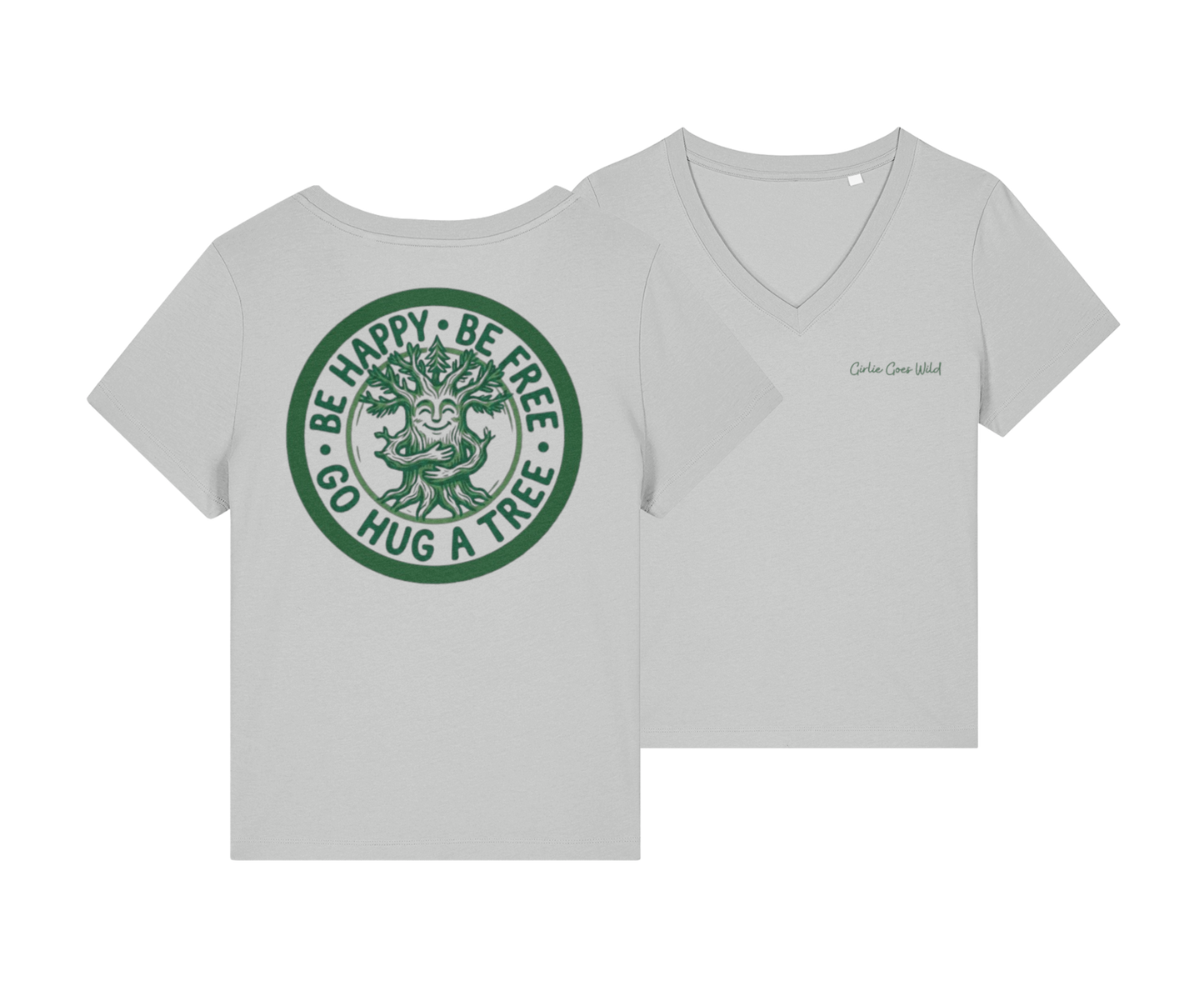 The 'Go Hug A Tree' Essential Womens V-Neck Tee