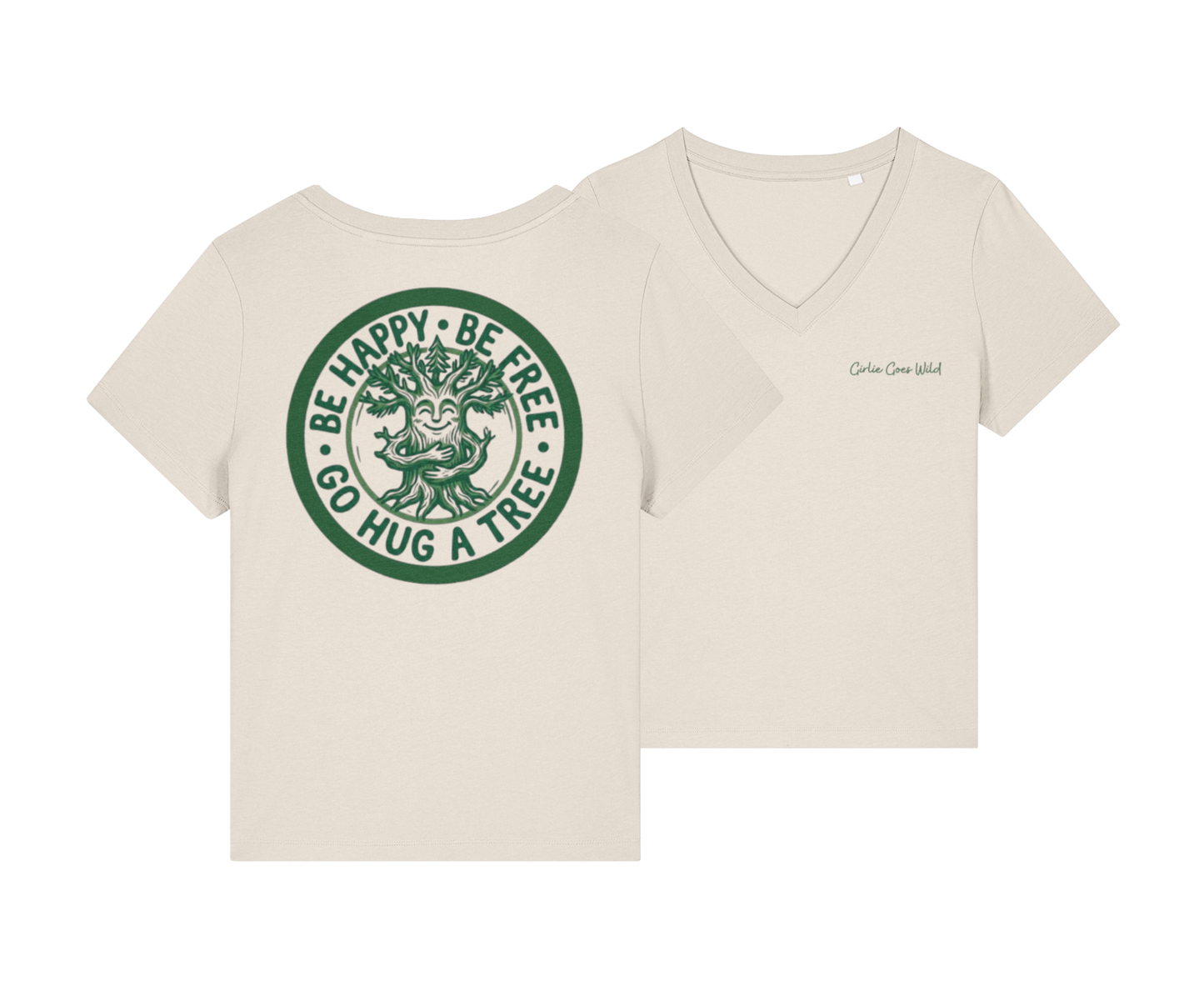 The 'Go Hug A Tree' Essential Womens V-Neck Tee