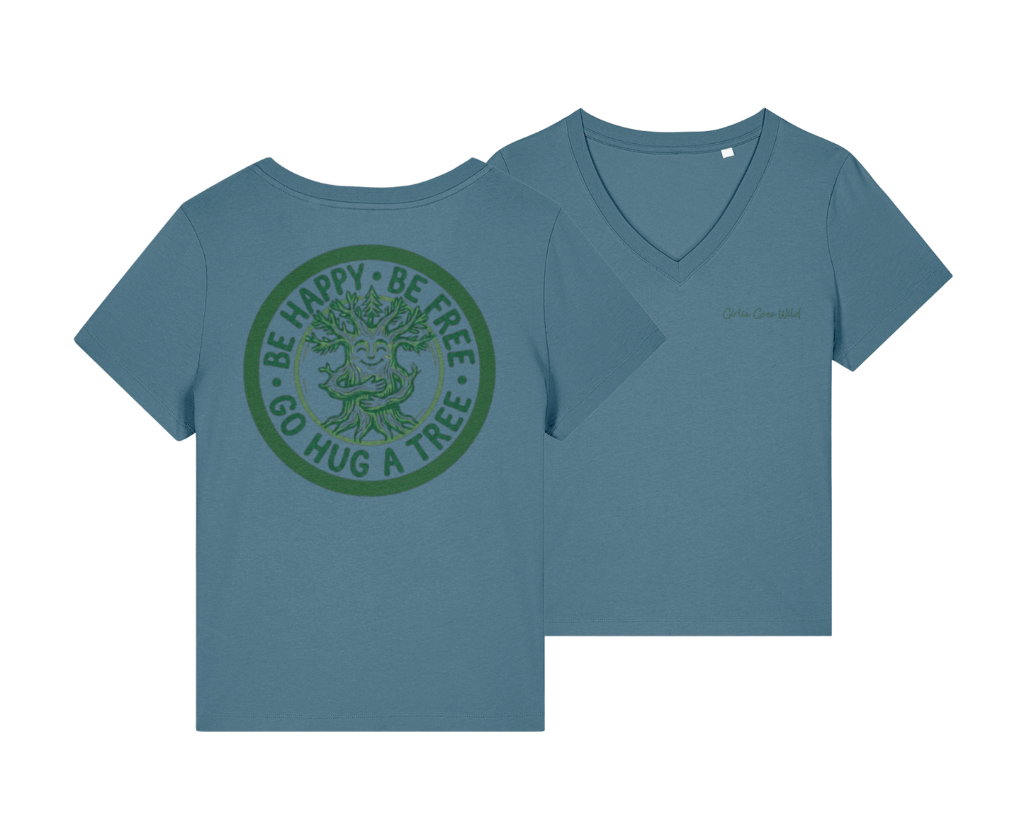 The 'Go Hug A Tree' Essential Womens V-Neck Tee