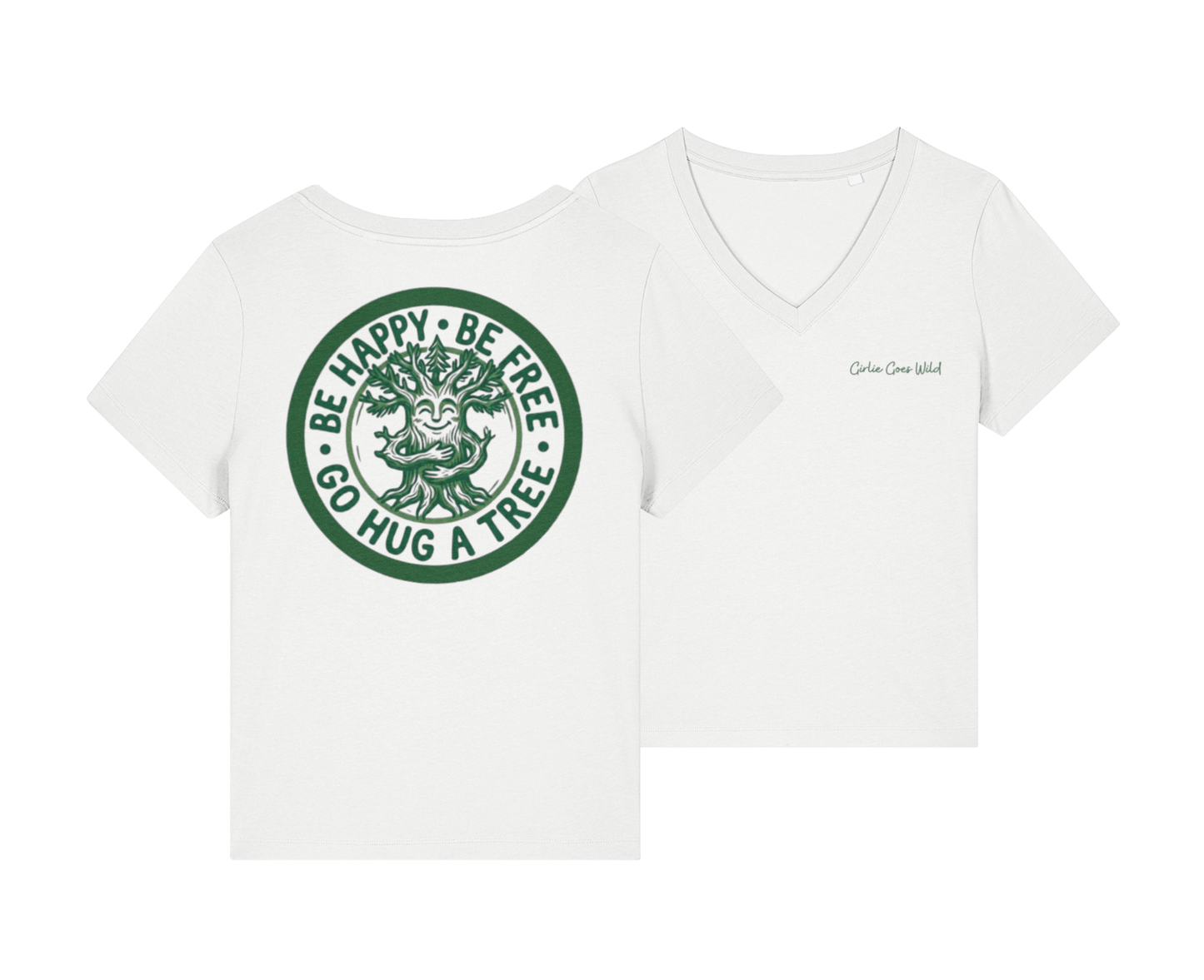 The 'Go Hug A Tree' Essential Womens V-Neck Tee